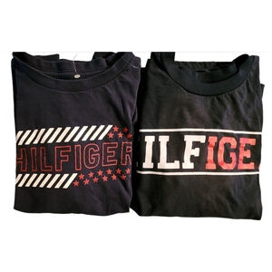 Tommy Hilfiger Bundle Lot Boys Long Sleeve Graphic Tee Shirt S 8/10 M 12/14